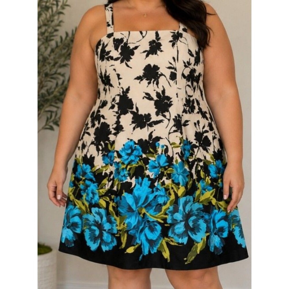 Jessica Howard Dress Women 18W Floral Fit Flare Wedding Formal Party Church